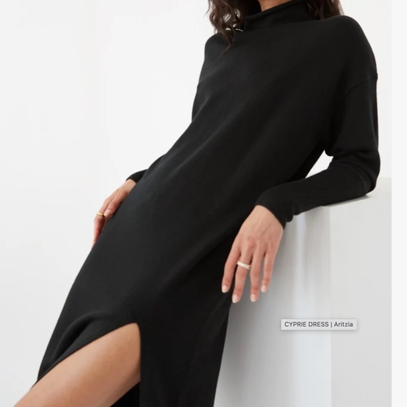 Wilfred Cyprie Merino Wool Dress (XS BLACK) - Picture 2 of 4